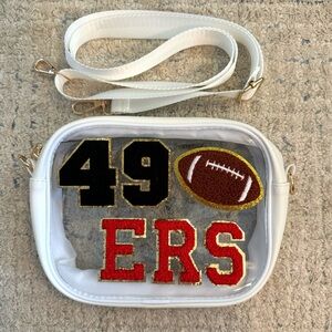 Clear crossbody stadium bag